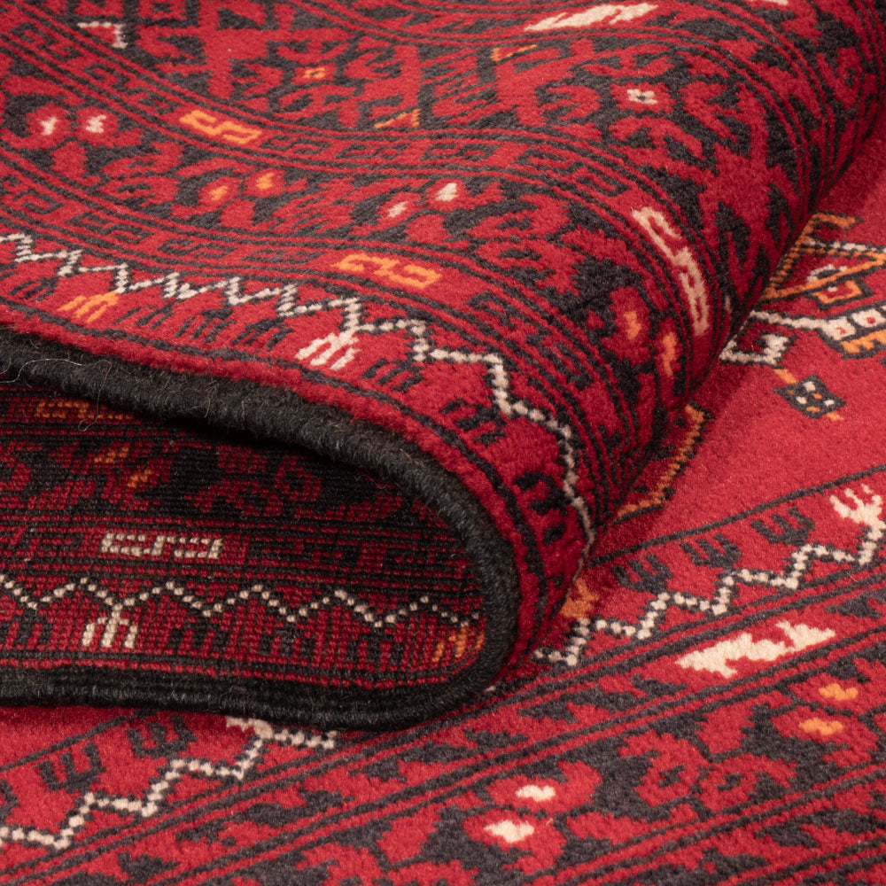 Alfombra afgana - Bukhara - 147 x 104 cm - rojo