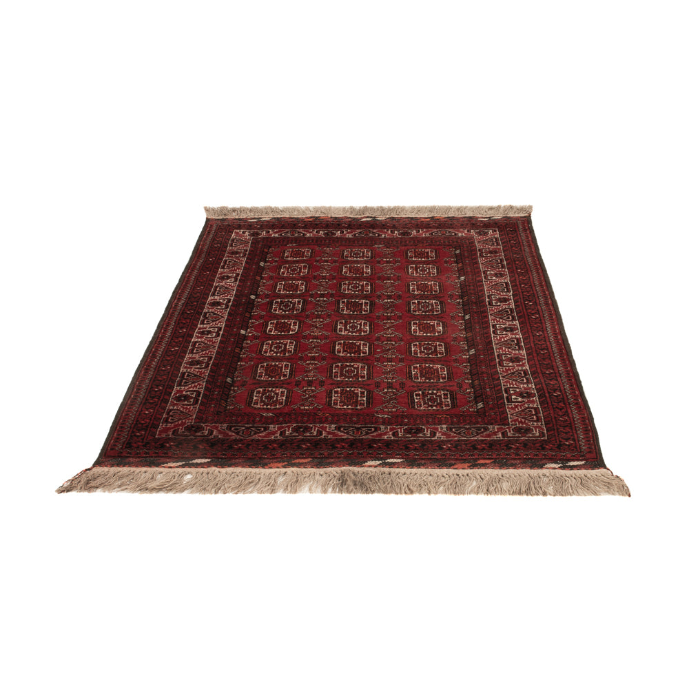 Alfombra afgana - Bukhara - 140 x 102 cm - rojo oscuro