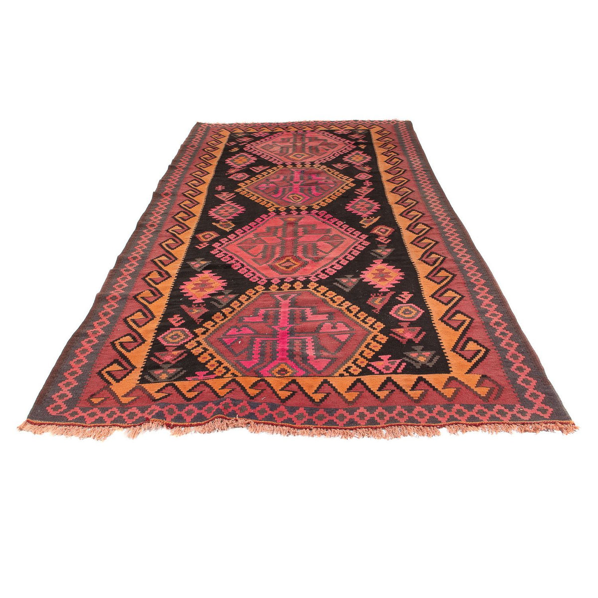 Alfombra de pasillo Alfombra Kelim - Antigua - 330 x 160 cm - multicolor