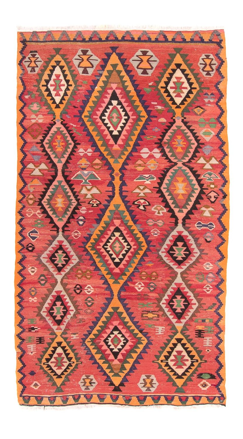 Alfombra de pasillo Alfombra Kelim - Antigua - 310 x 165 cm - multicolor