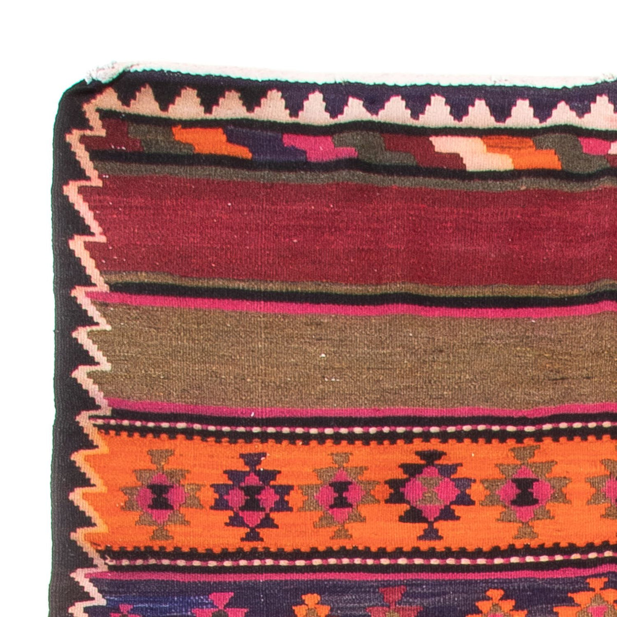 Alfombra de pasillo Alfombra Kelim - Antigua - 395 x 160 cm - multicolor