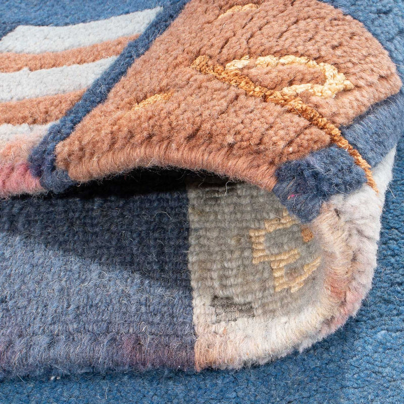 Alfombra de Nepal - 160 x 90 cm - azul