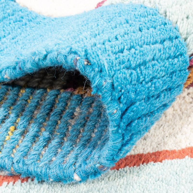 Alfombra de Nepal - 140 x 70 cm - turquesa