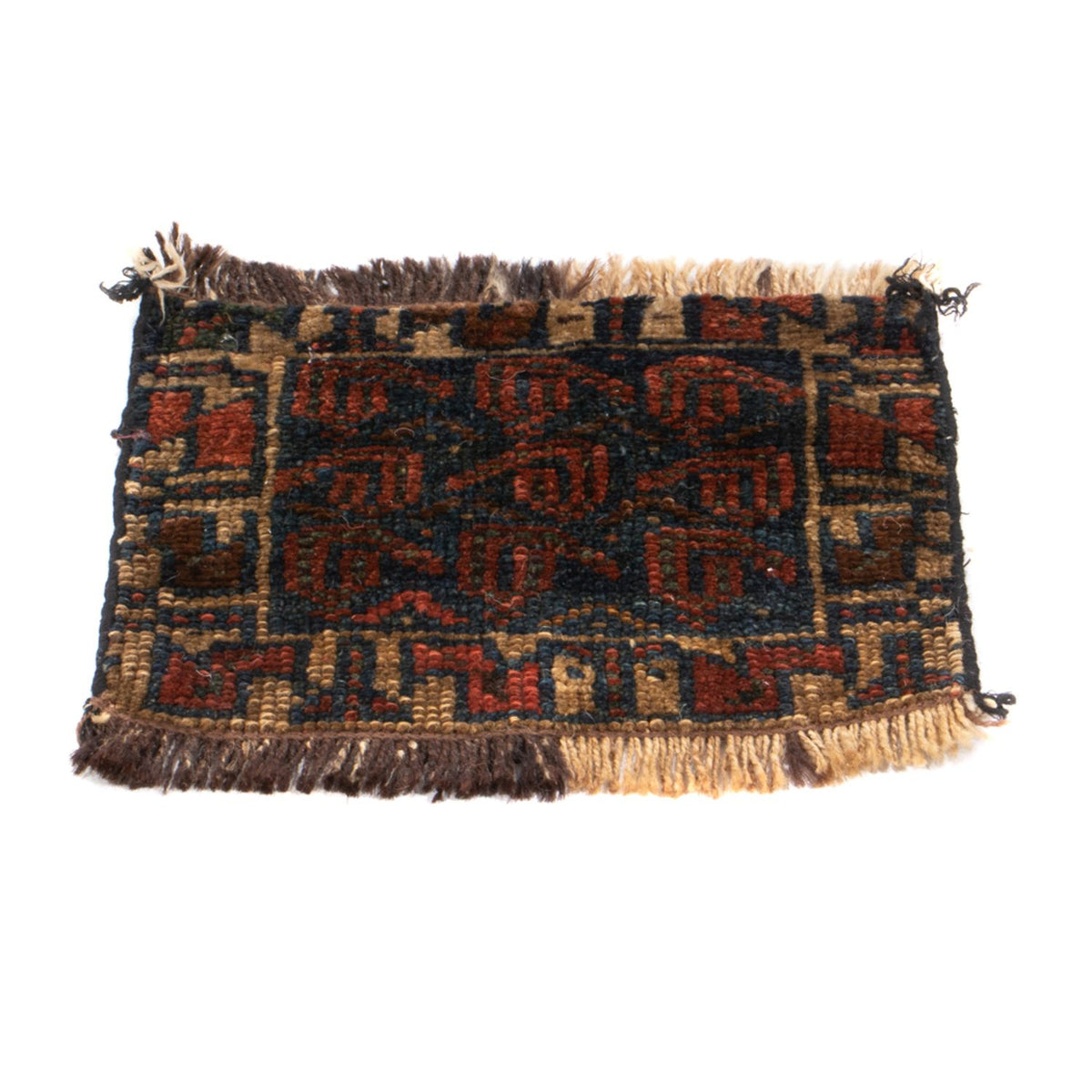Alfombra afgana cuadrado - 32 x 20 cm - multicolor