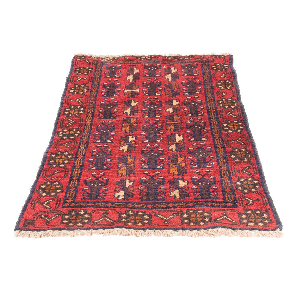 Alfombra Belutsch - 130 x 74 cm - rojo
