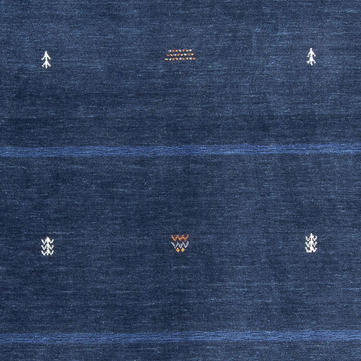 Alfombra Gabbeh - Loribaft Softy - 240 x 174 cm - azul oscuro