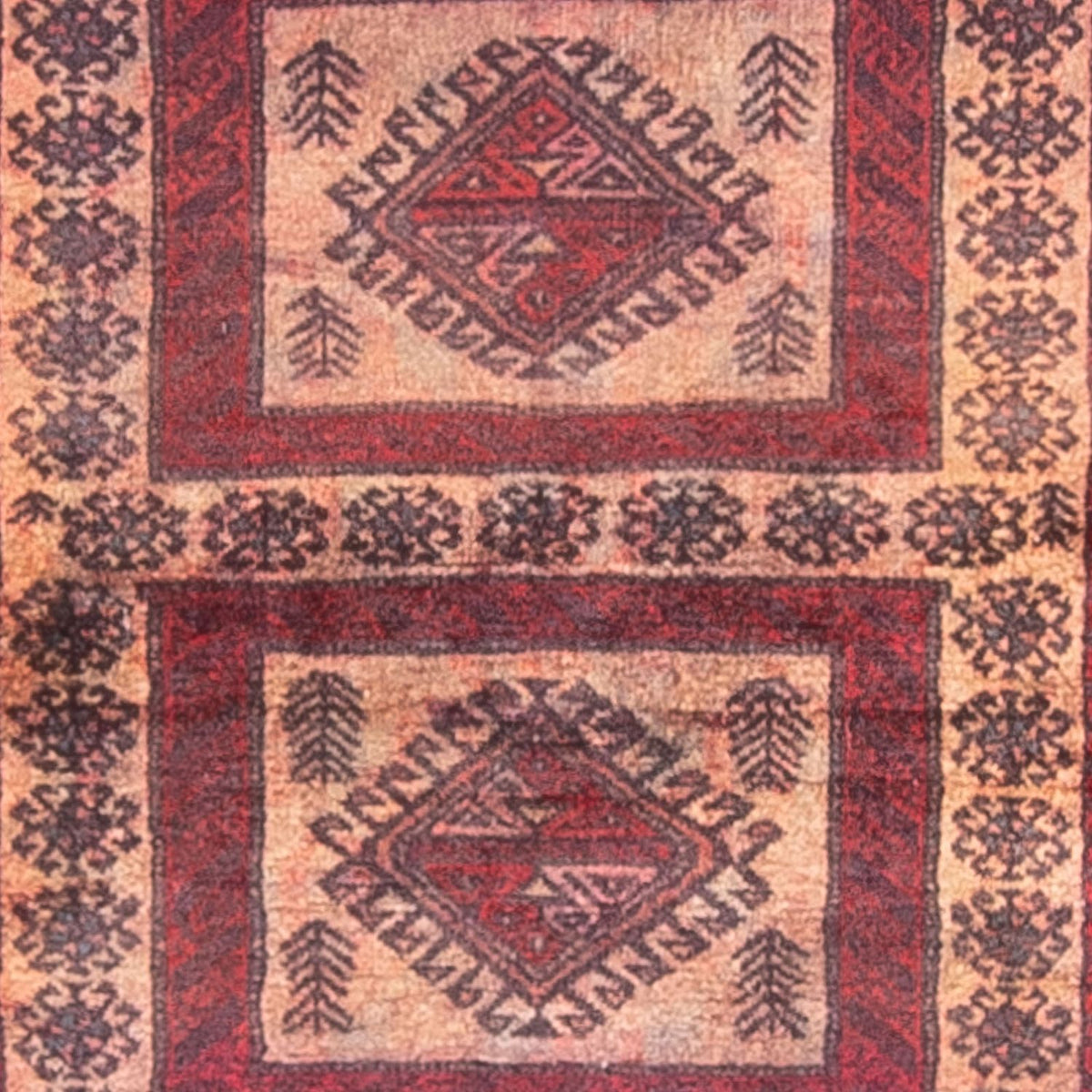 Alfombra de pasillo Alfombra Belutsch - 202 x 101 cm - multicolor