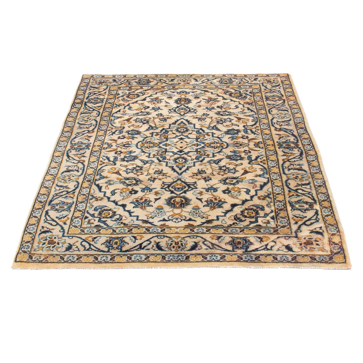 Alfombra persa - Keshan - 150 x 100 cm - beige