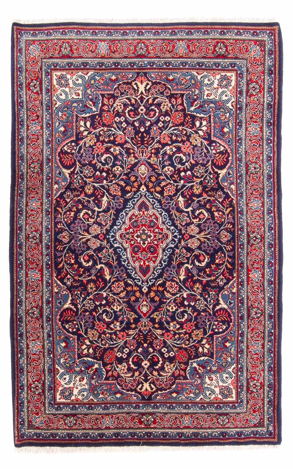Alfombra persa - Clásica - 211 x 137 cm - azul oscuro