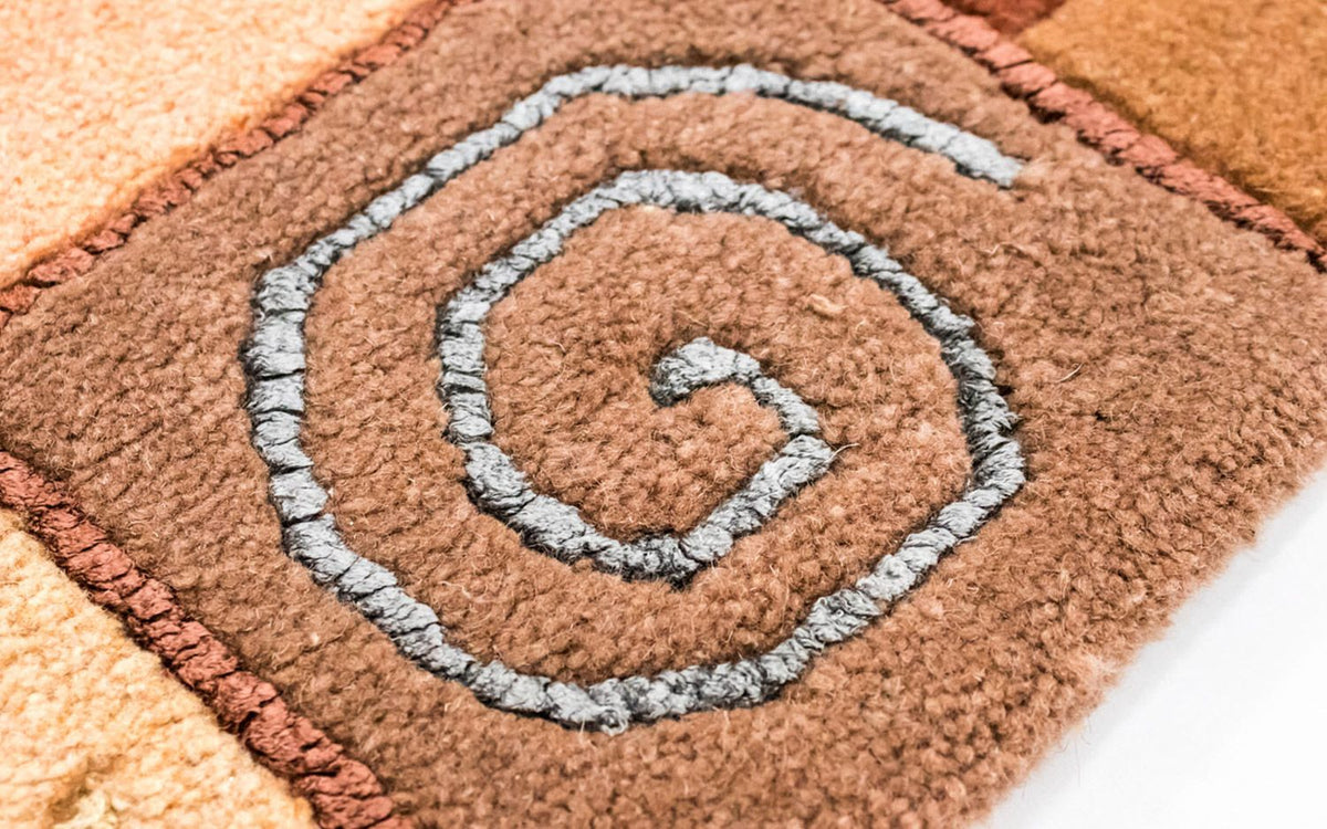 Alfombra de Nepal - 238 x 172 cm - marrón claro