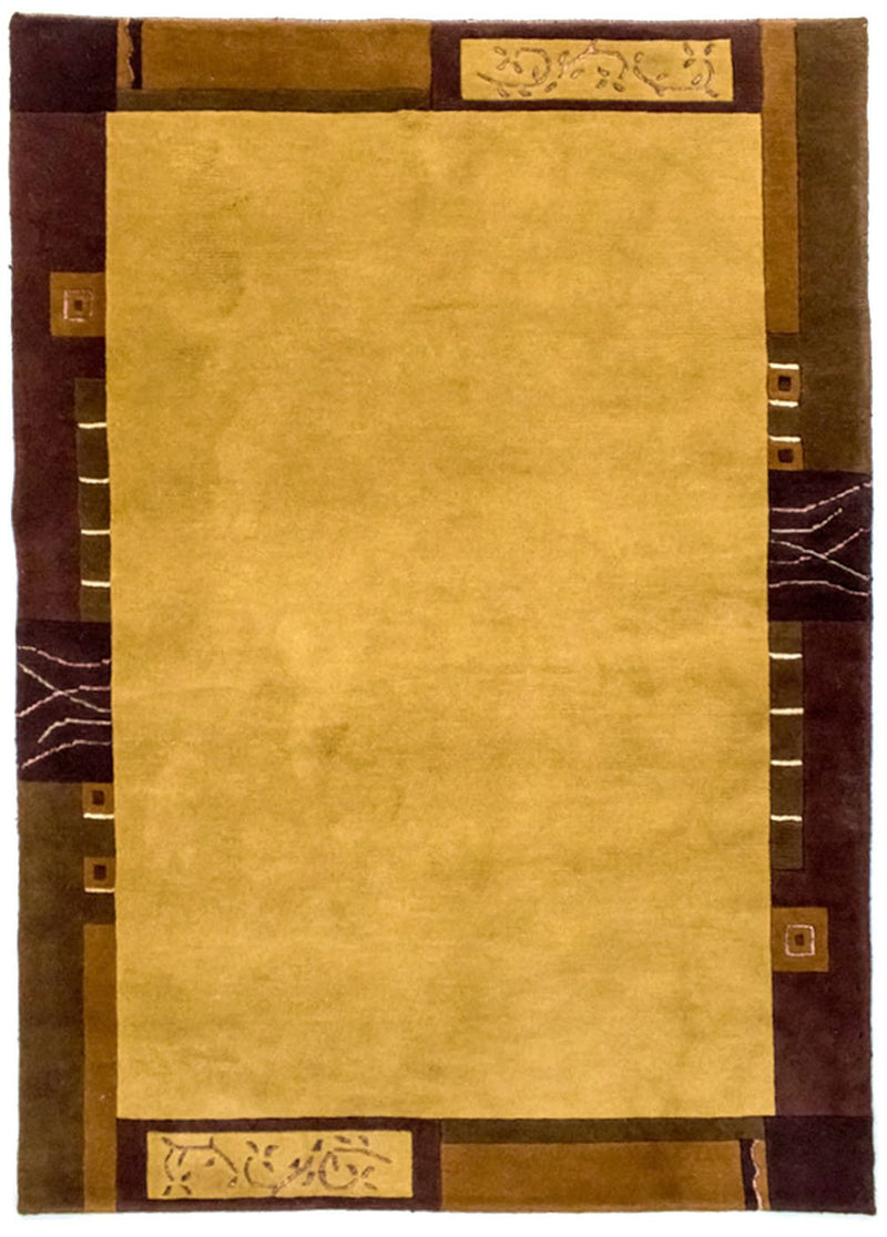 Alfombra de Nepal - 193 x 143 cm - oro