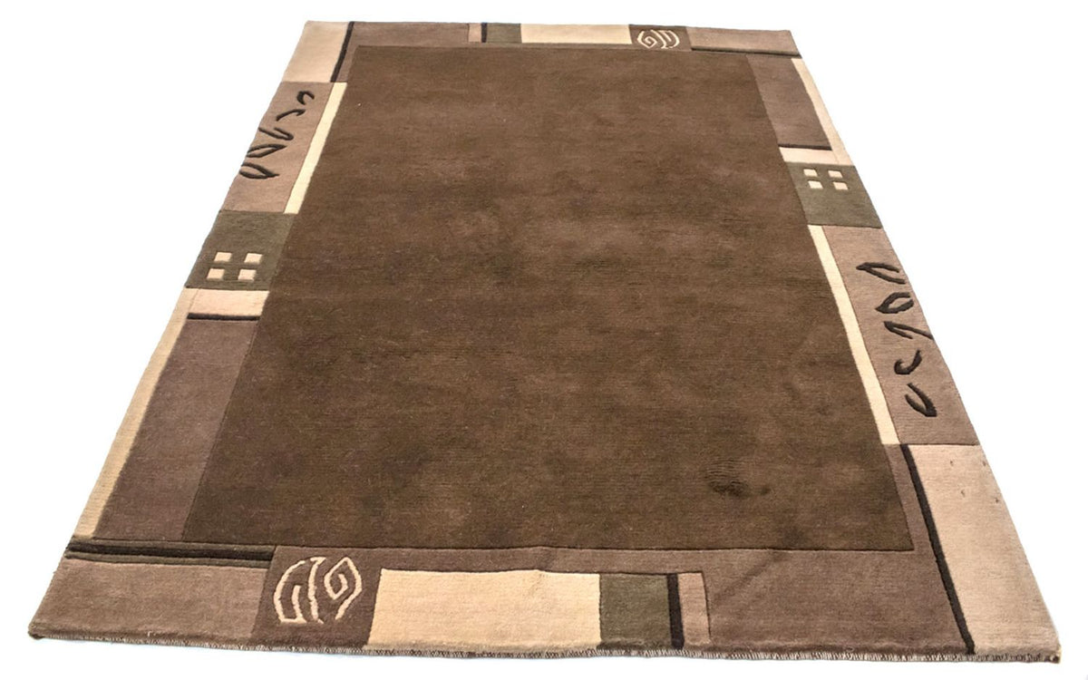 Alfombra de Nepal - 199 x 144 cm - marrón