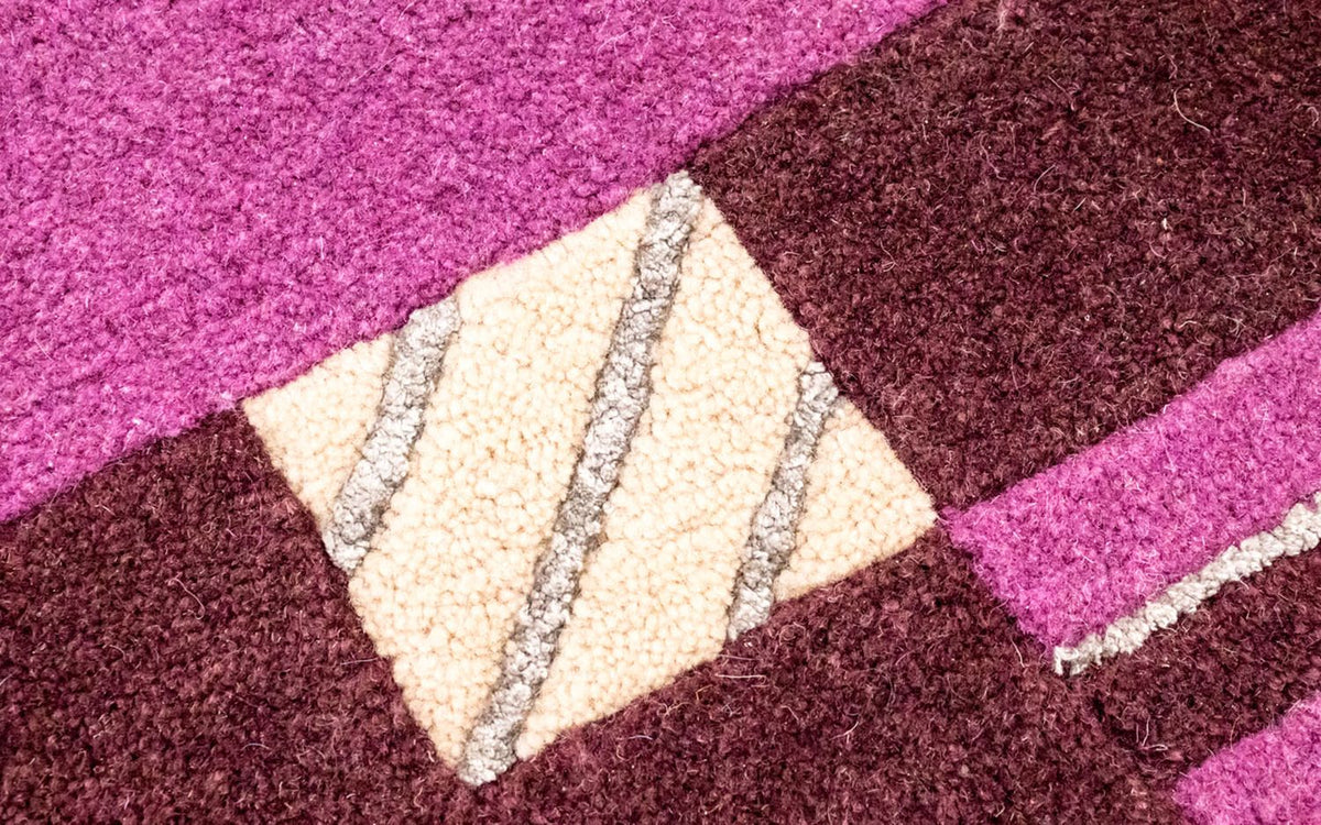 Alfombra de Nepal - 241 x 172 cm - púrpura