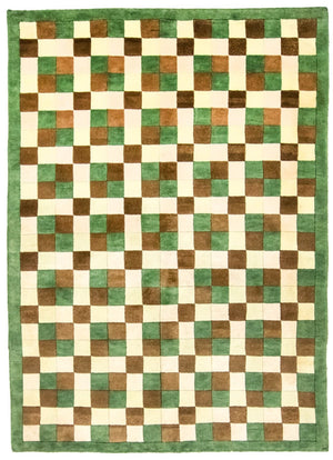 Alfombra de Nepal - 225 x 161 cm - verde