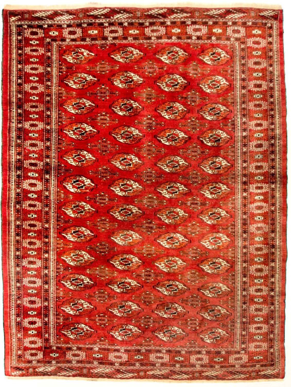 Alfombra afgana - Bukhara - 229 x 174 cm - rojo