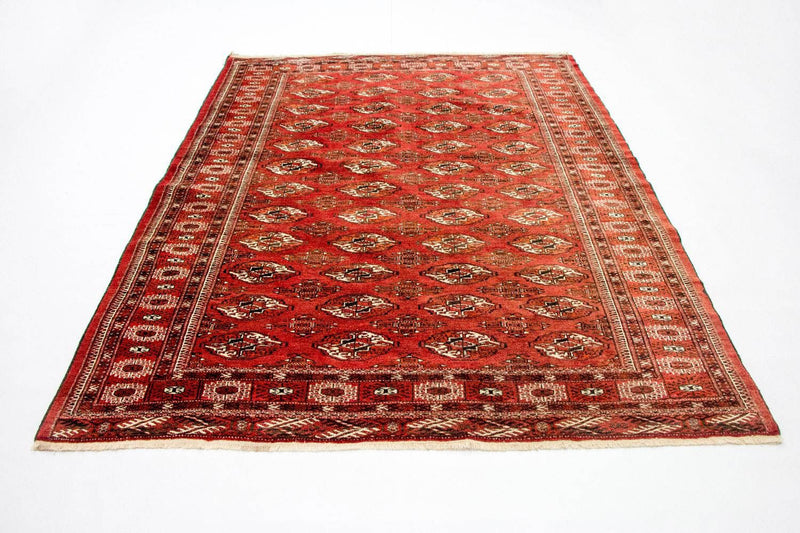 Alfombra afgana - Bukhara - 229 x 174 cm - rojo