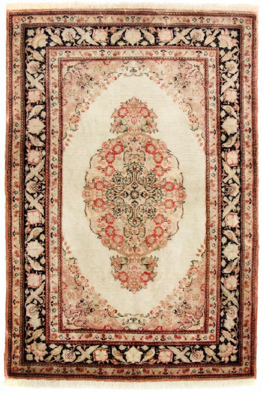 Alfombra de seda - Ghom Seda - Prima - 120 x 70 cm - beige