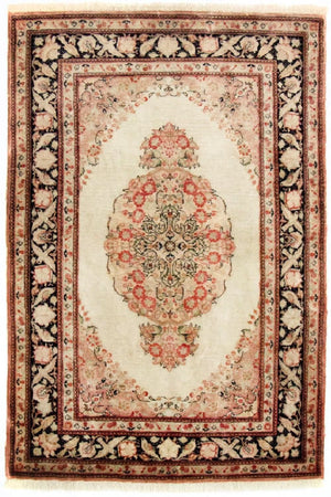 Alfombra de seda - Ghom Seda - Prima - 120 x 70 cm - beige