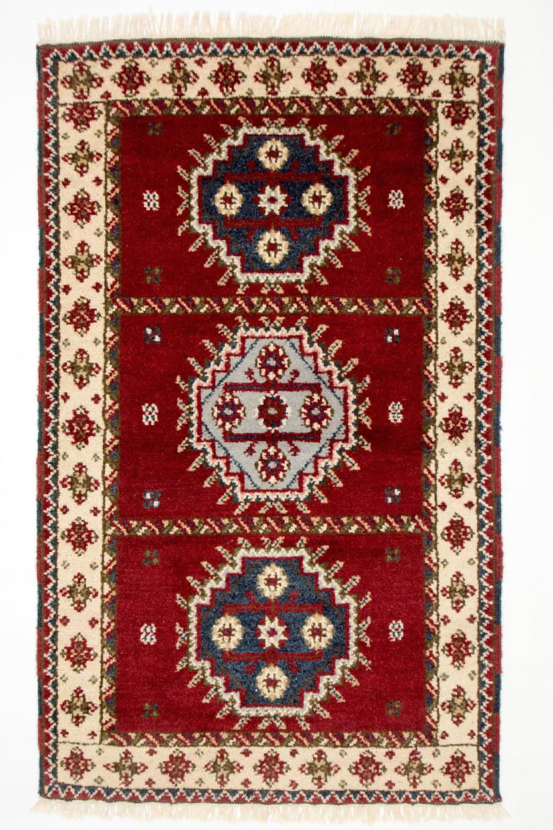 Alfombra oriental - 154 x 93 cm - rojo