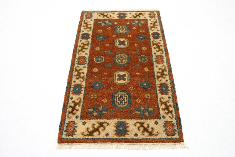 Alfombra oriental - 119 x 63 cm - naranja