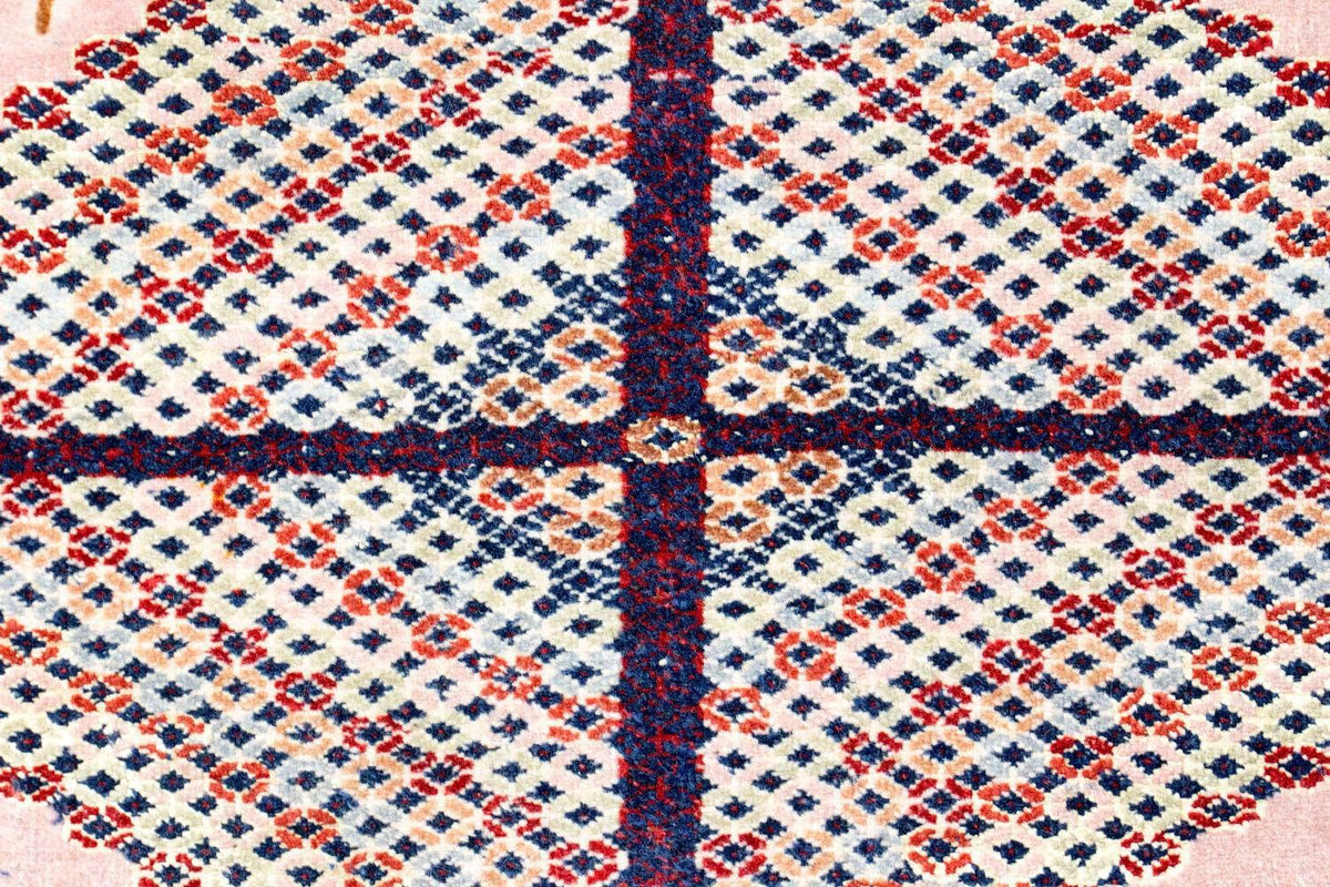 Alfombra afgana - 140 x 120 cm - rosa