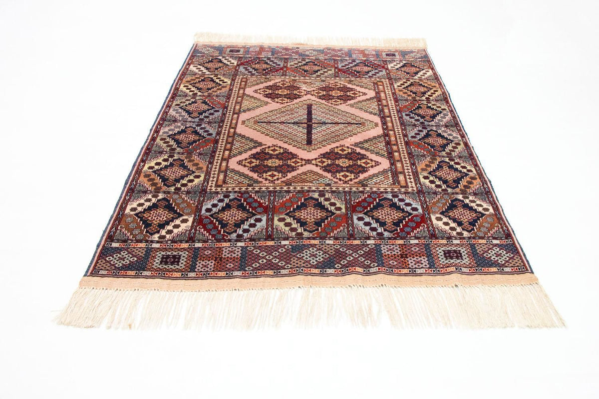 Alfombra afgana - 140 x 120 cm - rosa