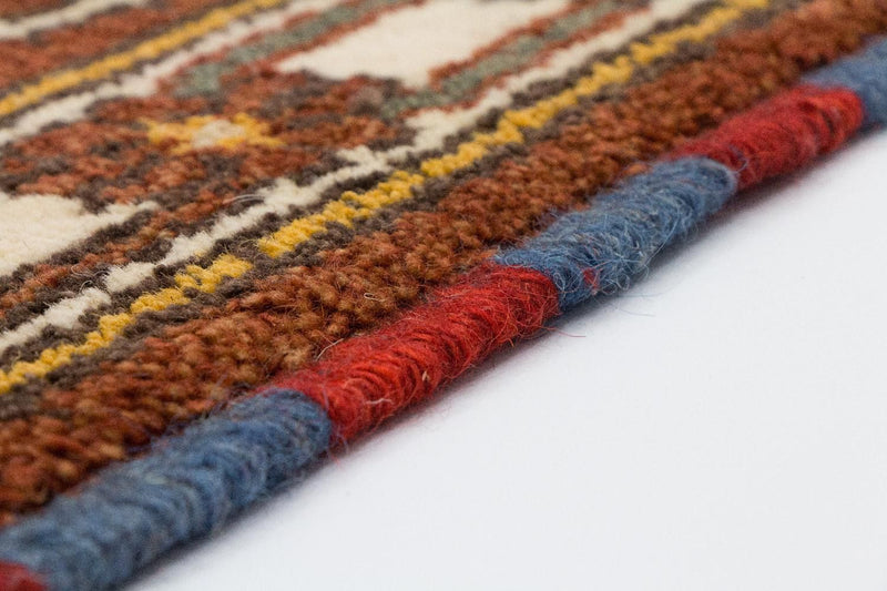 Alfombra oriental - 92 x 61 cm - marrón