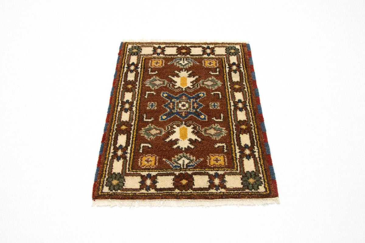 Alfombra oriental - 92 x 61 cm - marrón
