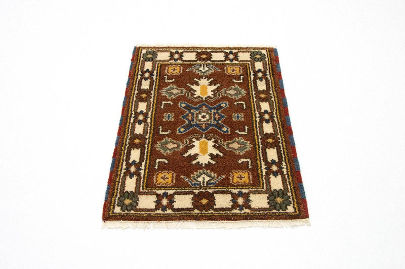 Alfombra oriental - 92 x 61 cm - marrón