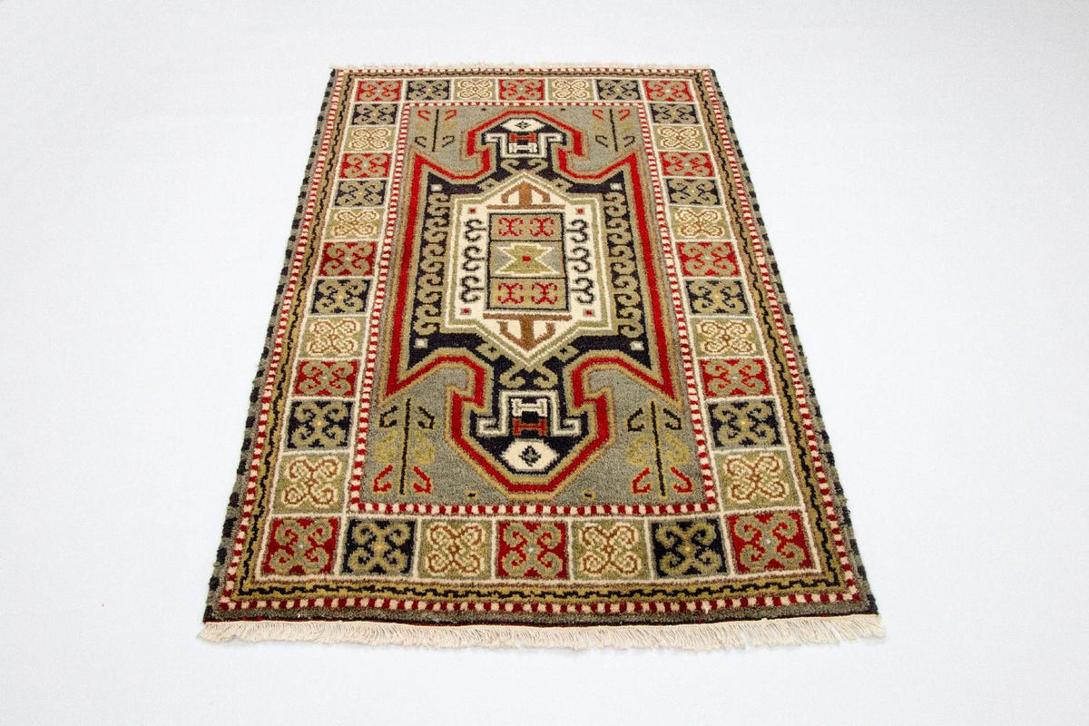 Alfombra oriental - 153 x 96 cm - verde claro