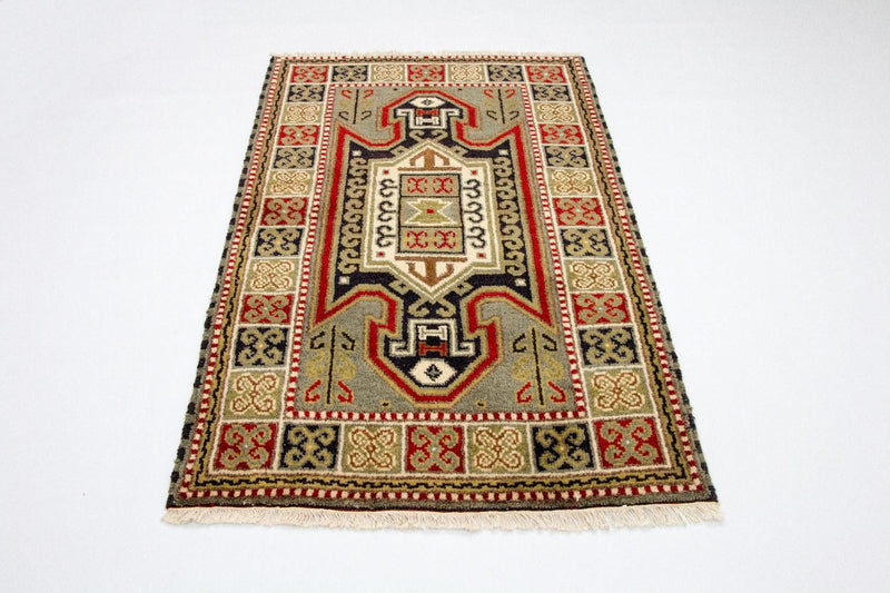 Alfombra oriental - 153 x 96 cm - verde claro