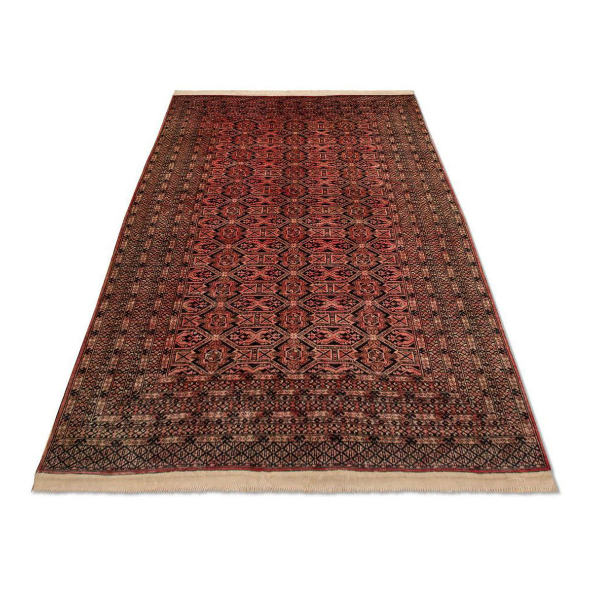 Alfombra afgana - Bukhara - 191 x 123 cm - rojo claro