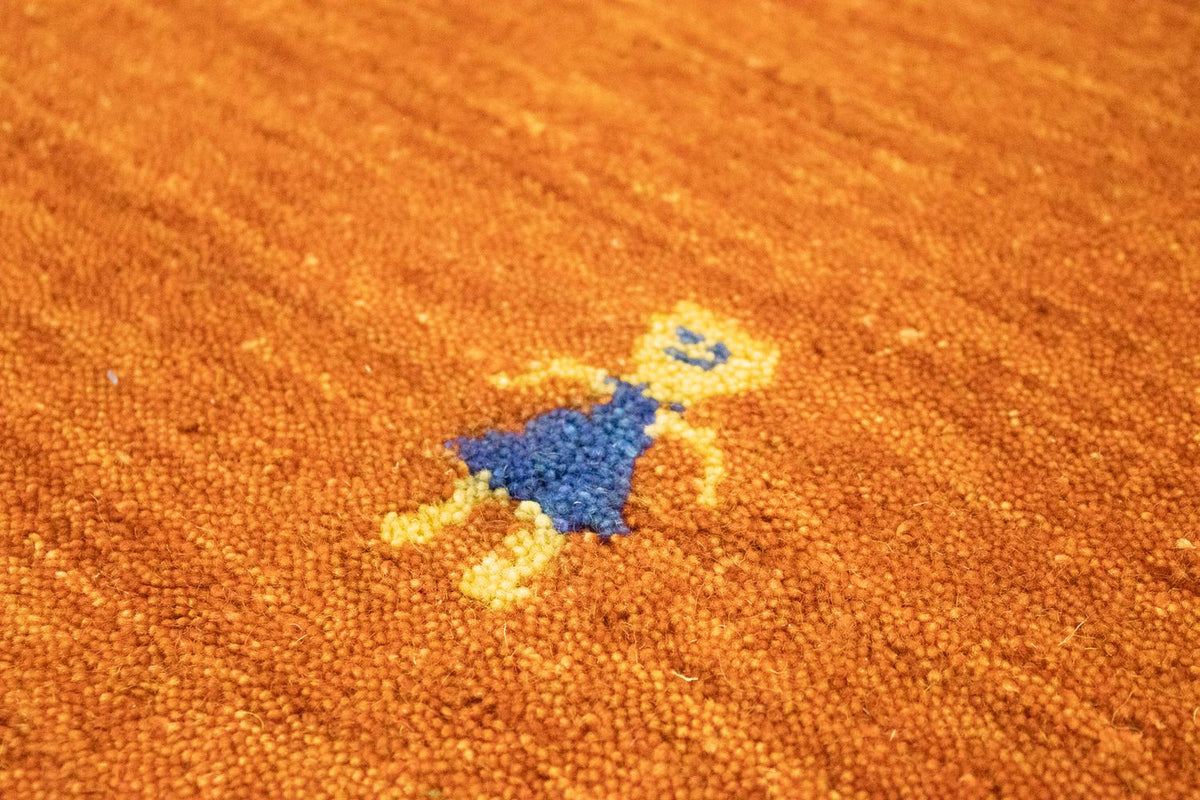 Alfombra Gabbeh - Indus cuadrado  - 250 x 250 cm - naranja