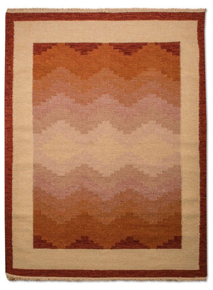 Alfombra Kelim - Tendencia - 200 x 140 cm - naranja
