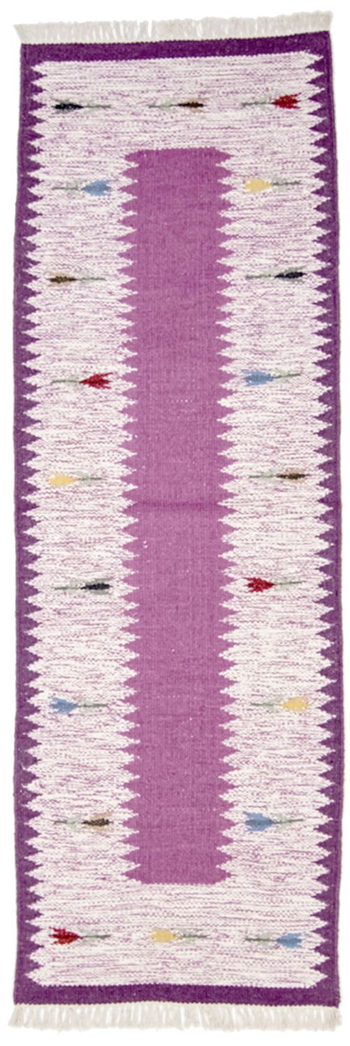 Alfombra de pasillo Alfombra Kelim - Tendencia - 250 x 80 cm - púrpura