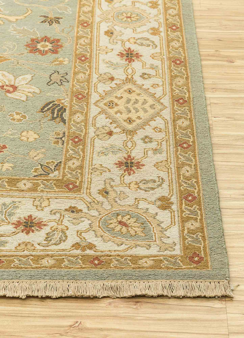 Alfombra de pasillo Alfombra de lana - 270 x 90 cm - verde menta