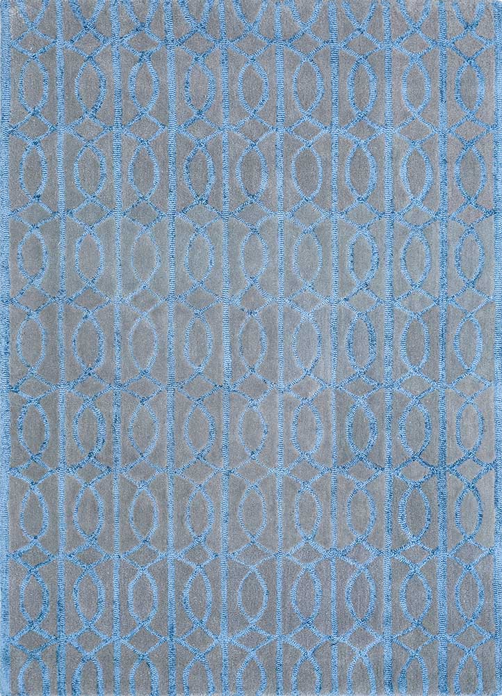 Alfombra de lana - 180 x 120 cm - azul marino