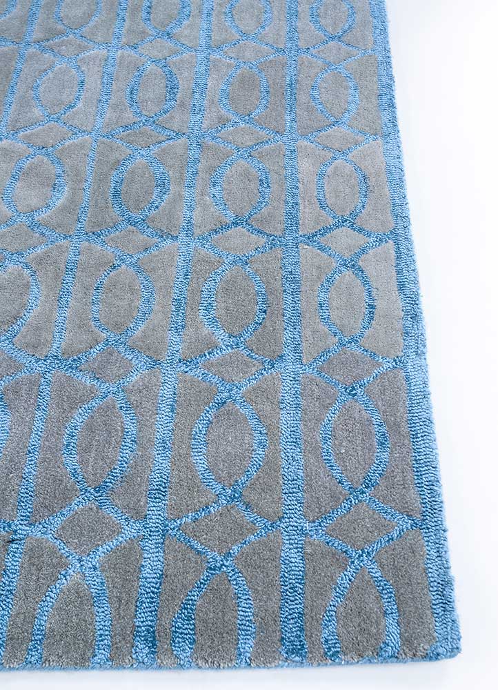 Alfombra de lana - 180 x 120 cm - azul marino