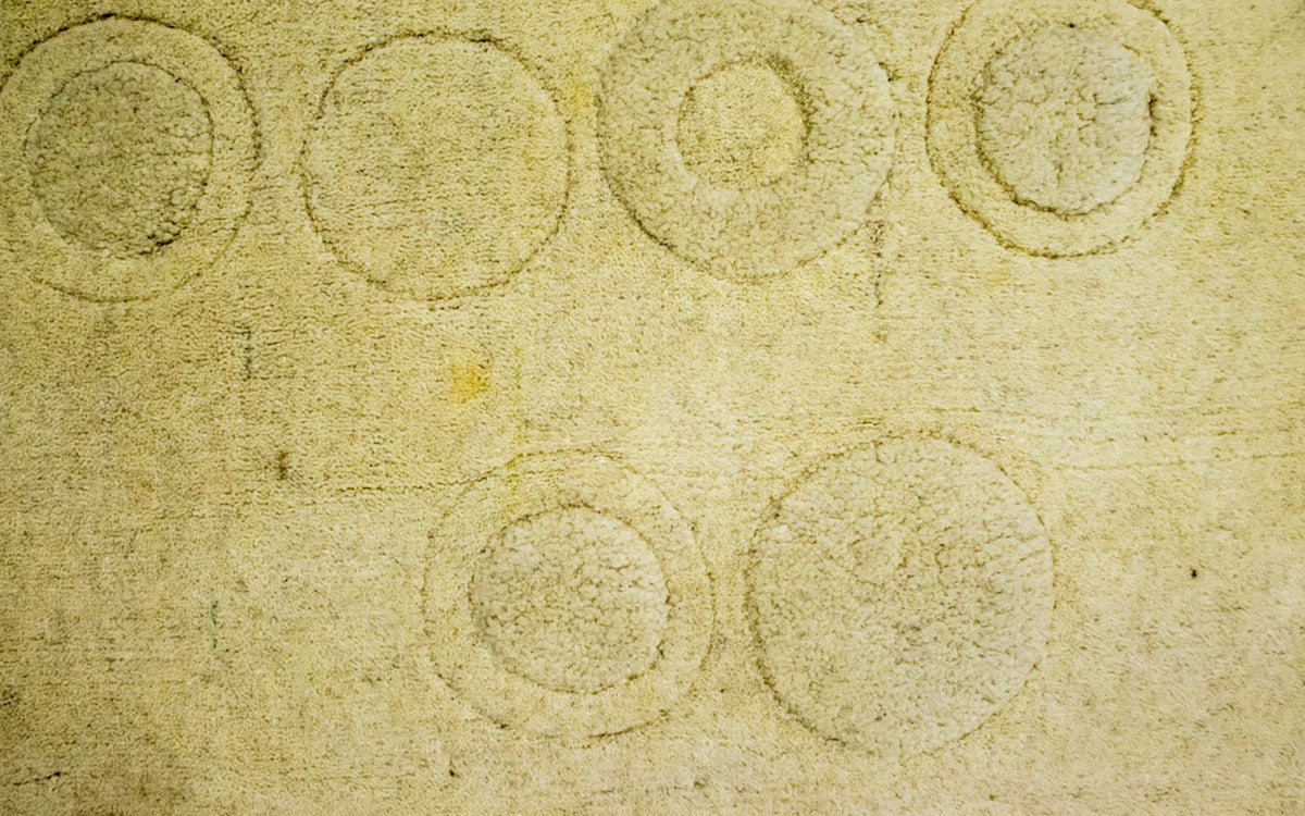 Alfombra de lana - 148 x 80 cm - beige