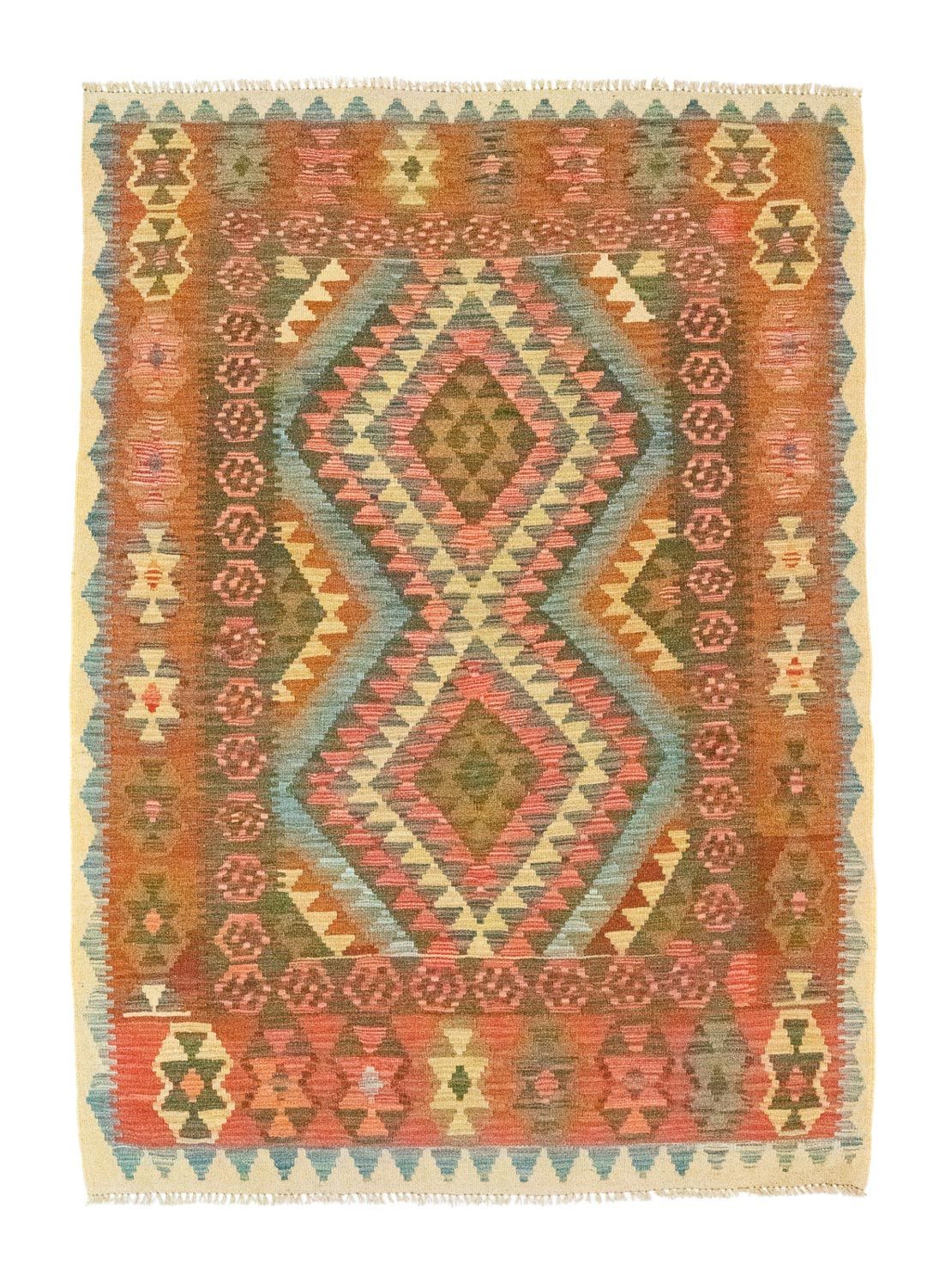 Alfombra Kelim - Oriental - 196 x 154 cm - naranja