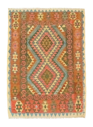 Alfombra Kelim - Oriental - 196 x 154 cm - naranja