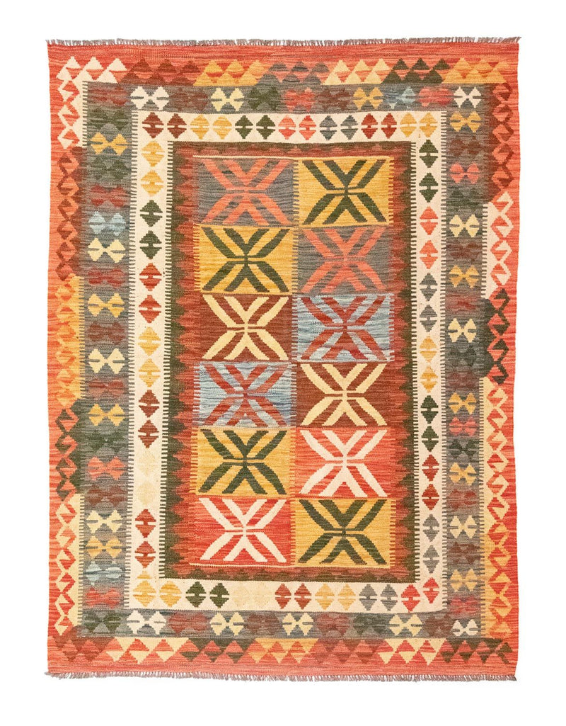 Alfombra Kelim - Oriental - 205 x 150 cm - naranja