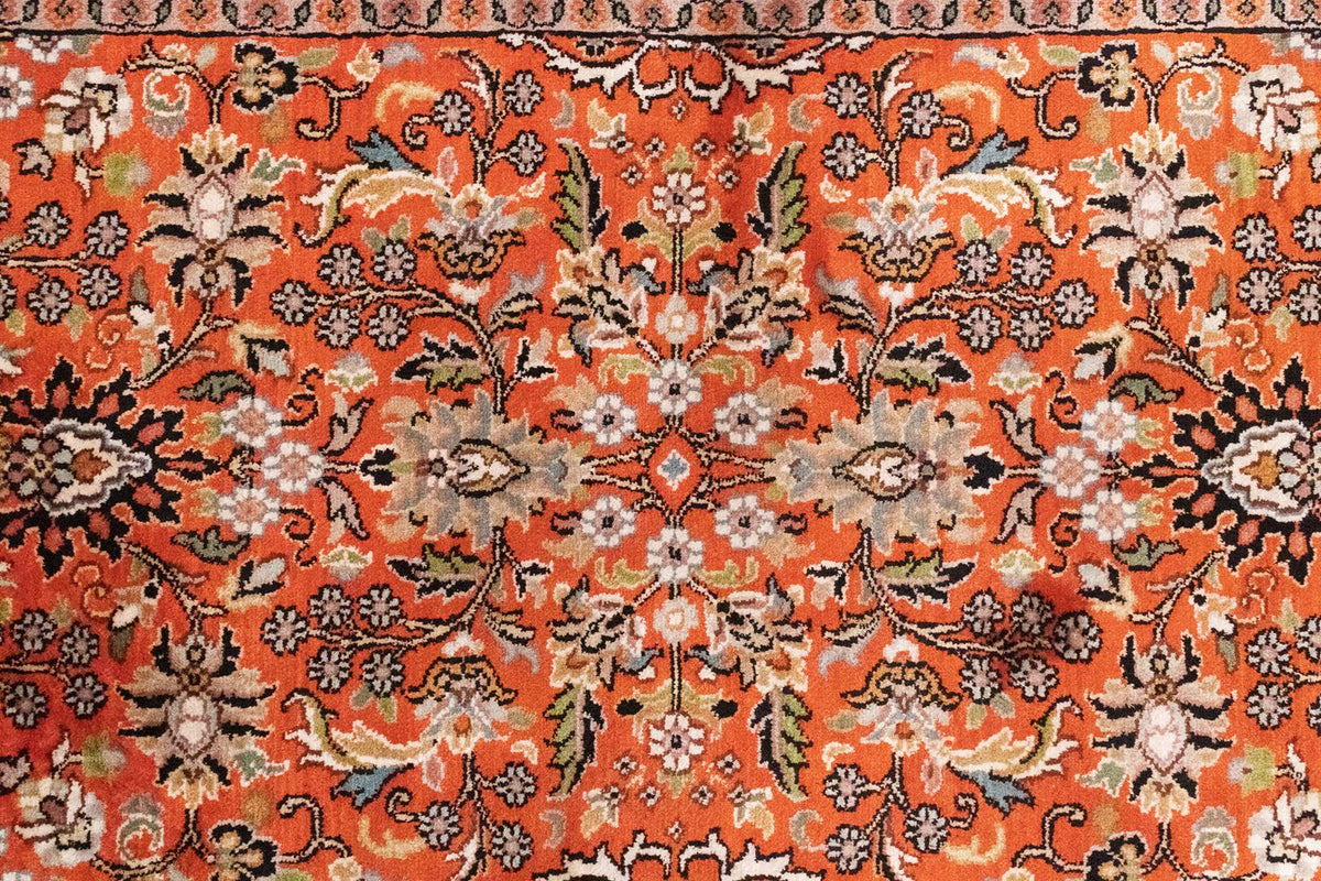 Alfombra de pasillo Alfombra de seda - Seda de Cachemira - 177 x 61 cm - naranja