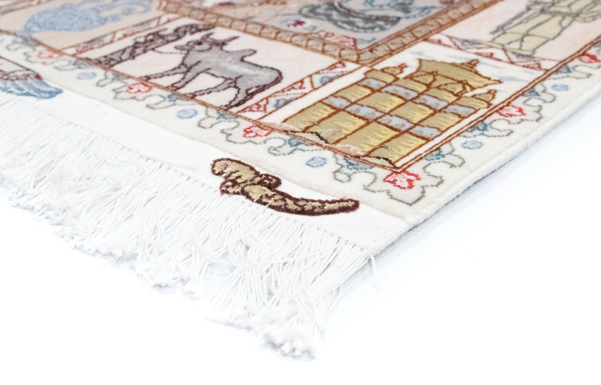 Alfombra Persa - Tabriz - Real - 134 x 75 cm - beige
