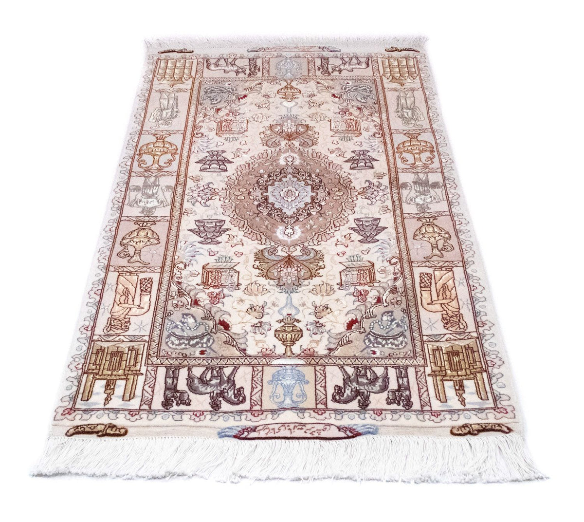 Alfombra Persa - Tabriz - Real - 134 x 75 cm - beige