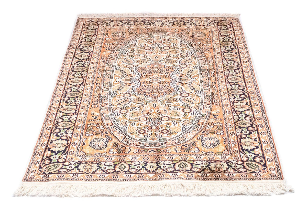 Alfombra de seda - Seda de Cachemira - 125 x 83 cm - naranja
