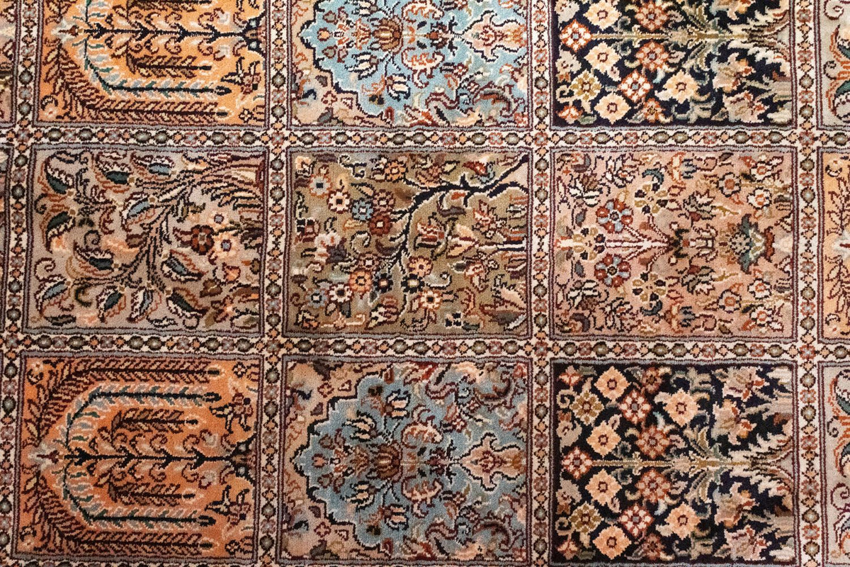 Alfombra de seda - Seda de Cachemira - 135 x 78 cm - multicolor