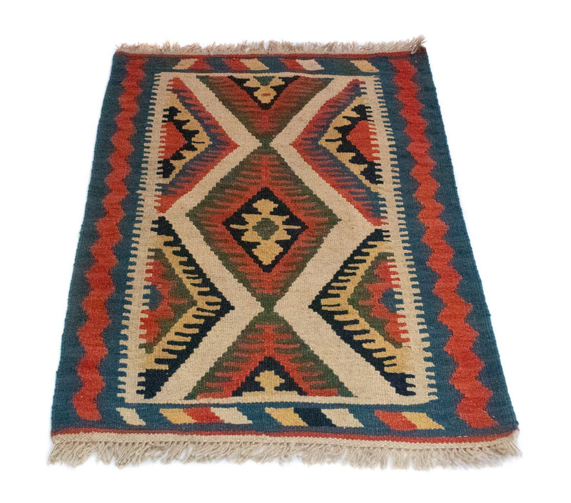 Alfombra Kelim - Oriental - 90 x 64 cm - beige
