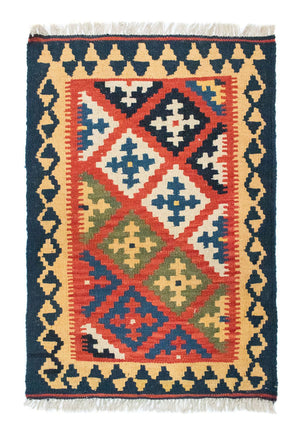 Alfombra Kelim - Oriental - 90 x 62 cm - naranja