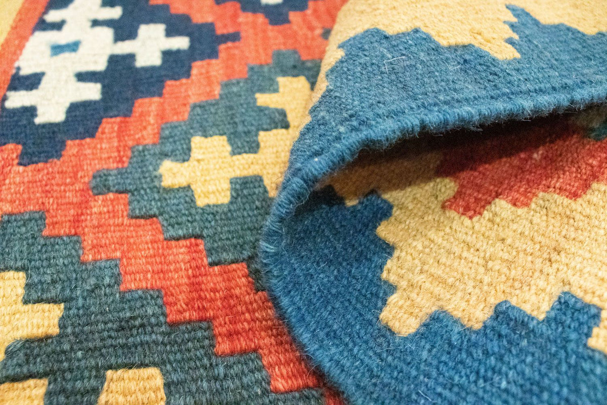 Alfombra Kelim - Oriental - 90 x 64 cm - naranja